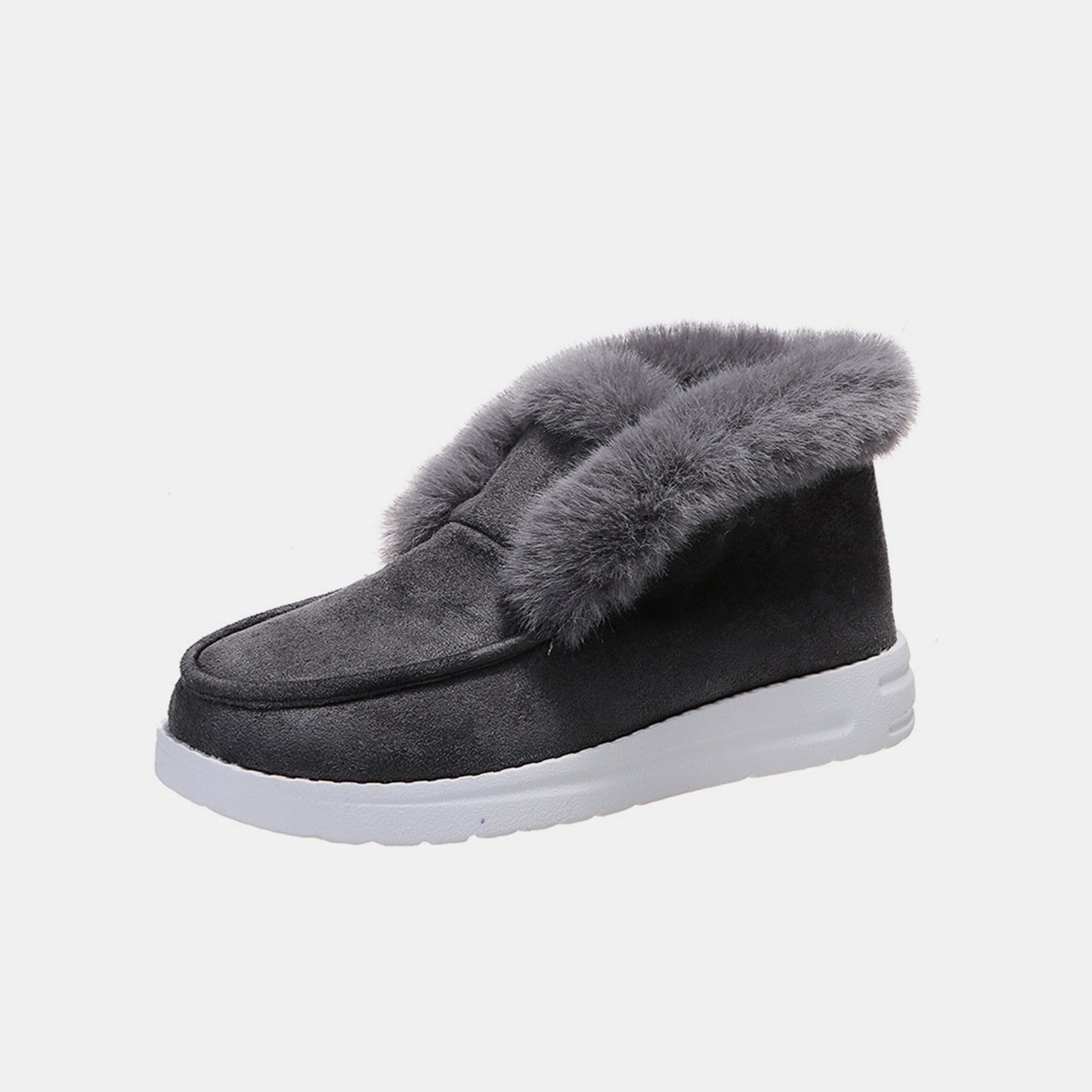 Furry Suede Snow Boots  Trendsi Dark Gray 36(US5) 