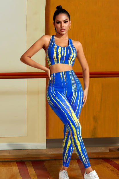 Sports Tank and Leggings Set  Trendsi Cobalt Blue S 