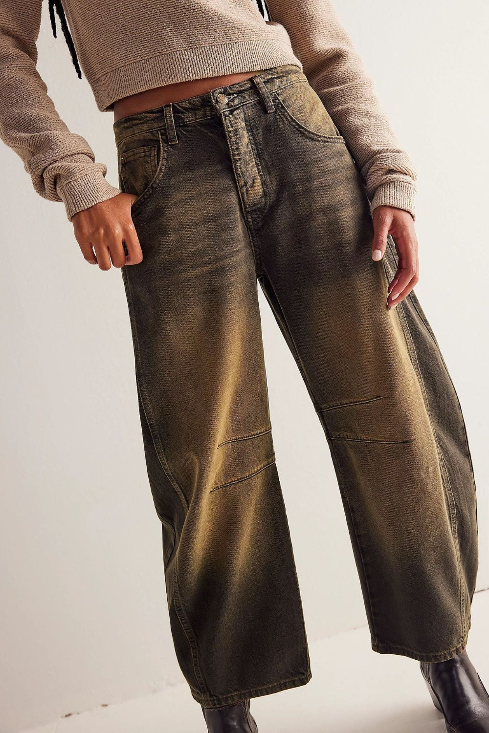 Wide Leg Jeans with Pockets  Trendsi   