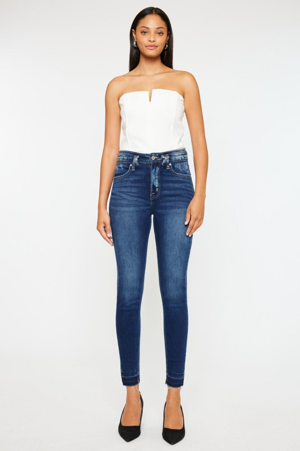 Kancan Full Size High Rise Ankle Skinny Jeans  Trendsi   