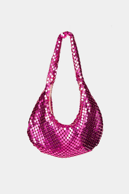 Fame Sequin Disc Handbag  Trendsi Pink One Size 