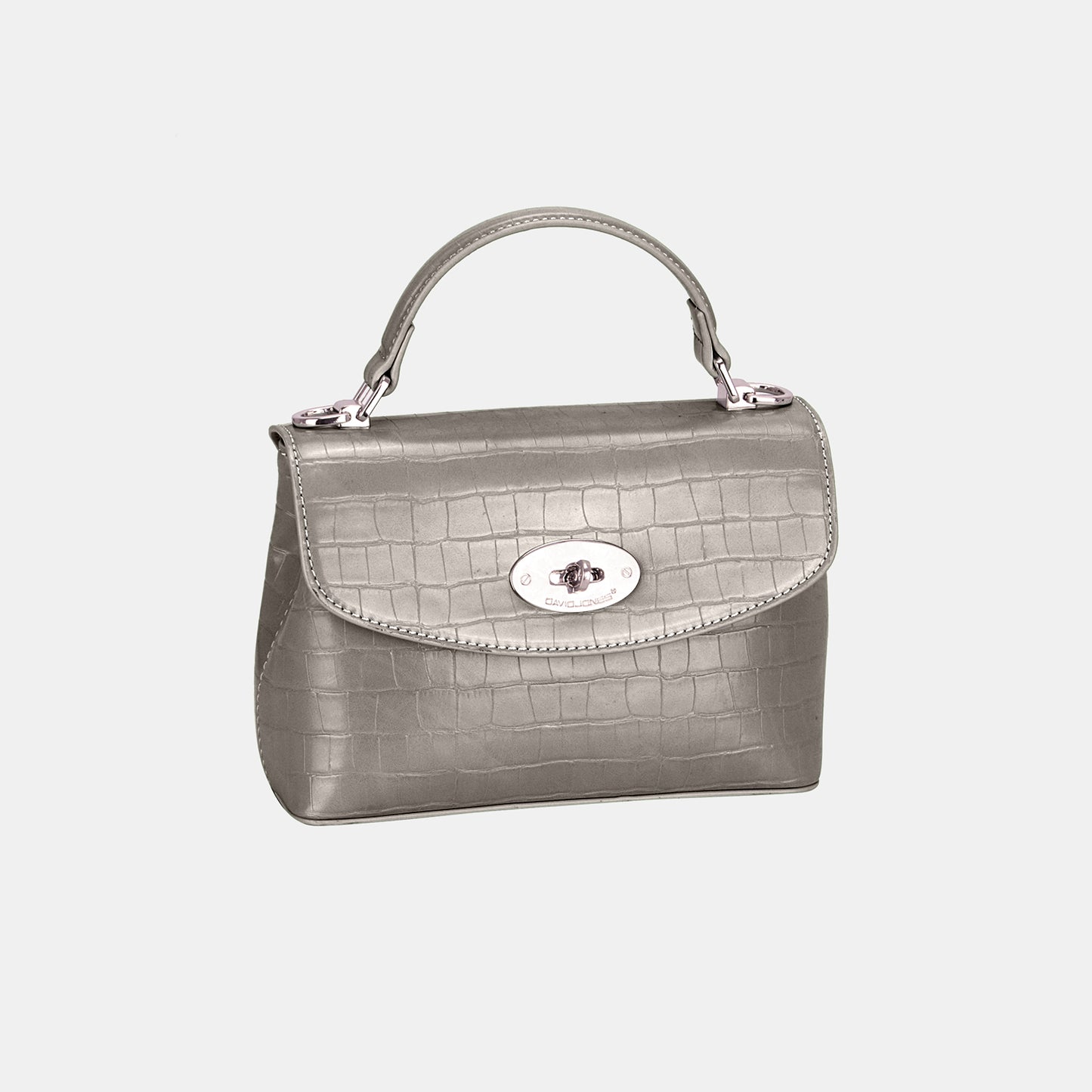 David Jones Texture PU Leather Handbag  Trendsi D.Silver One Size 