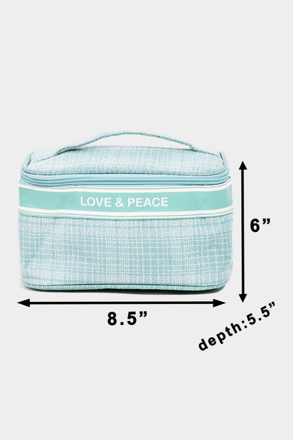 Fame Love & Peace Striped Handle Bag  Trendsi   