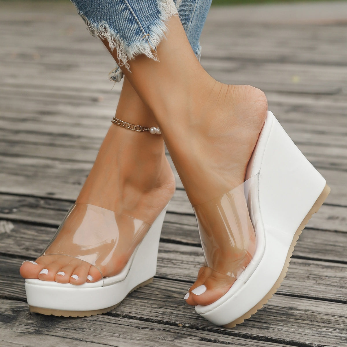 Open Toe Wedge Sandals  Trendsi   