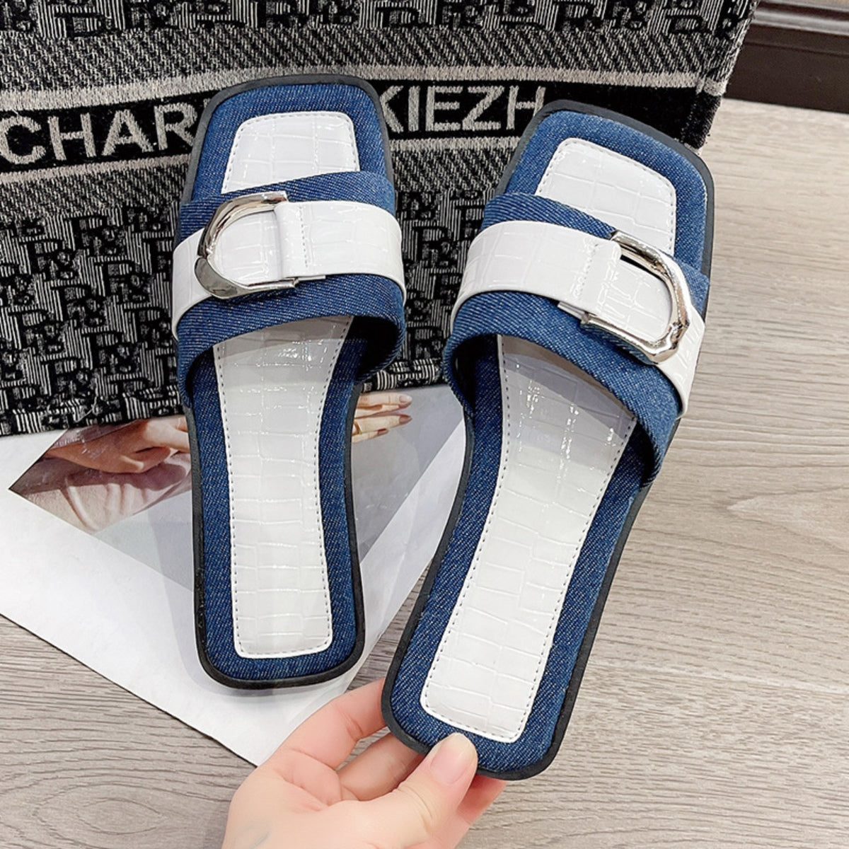 Buckle Trim Open Toe Sandals  Trendsi   