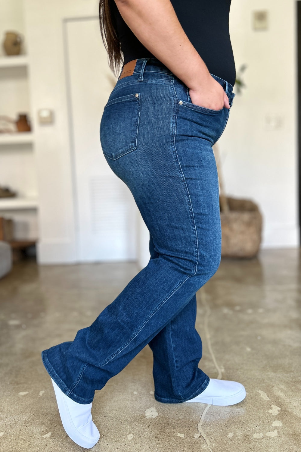 Judy Blue Full Size Tummy Control Straight Jeans  Trendsi   