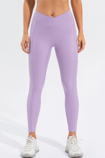 High Waist Active Leggings with Pockets  Trendsi   