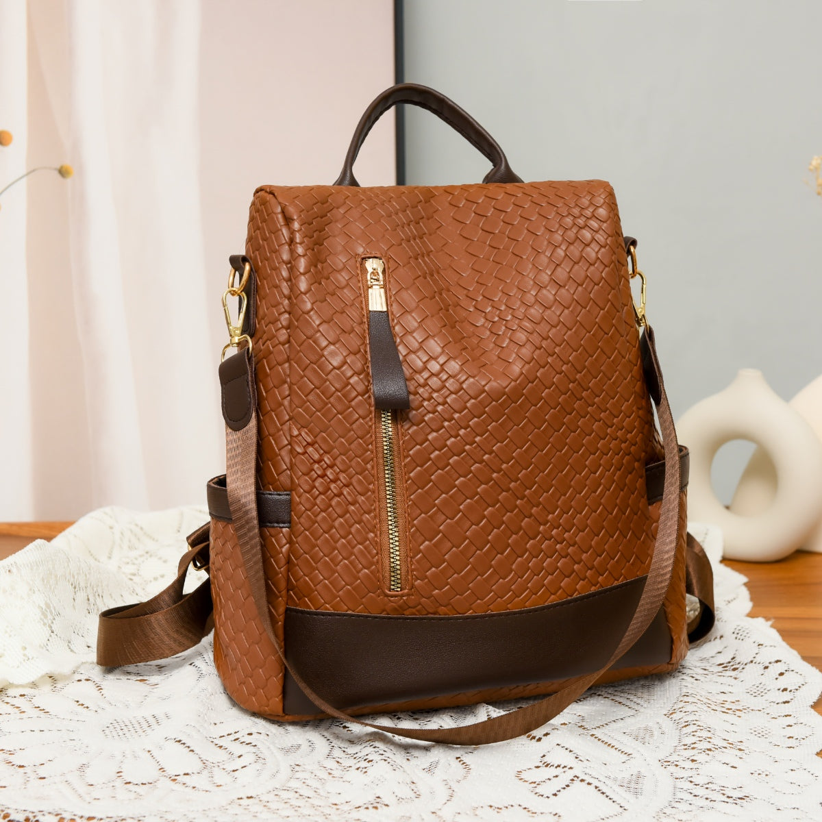 PU Leather Backpack Bag  Trendsi   