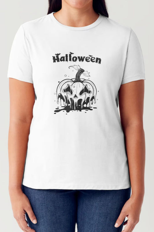 Simply Love Full Size HALLOWEEN Short Sleeve Tubular T-Shirt T-Shirt Trendsi White S 