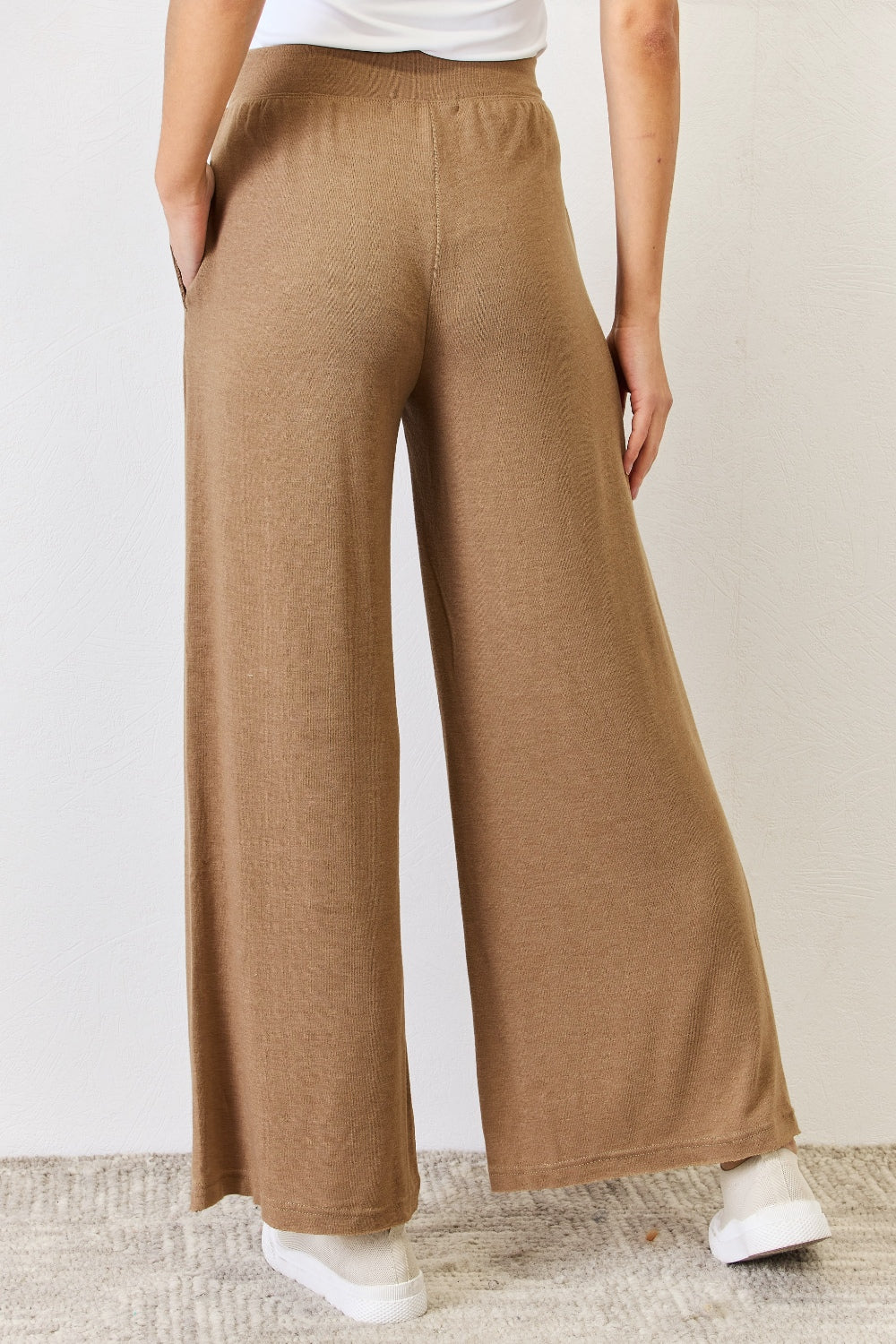 RISEN Ultra Soft Wide Leg Pants  Trendsi   