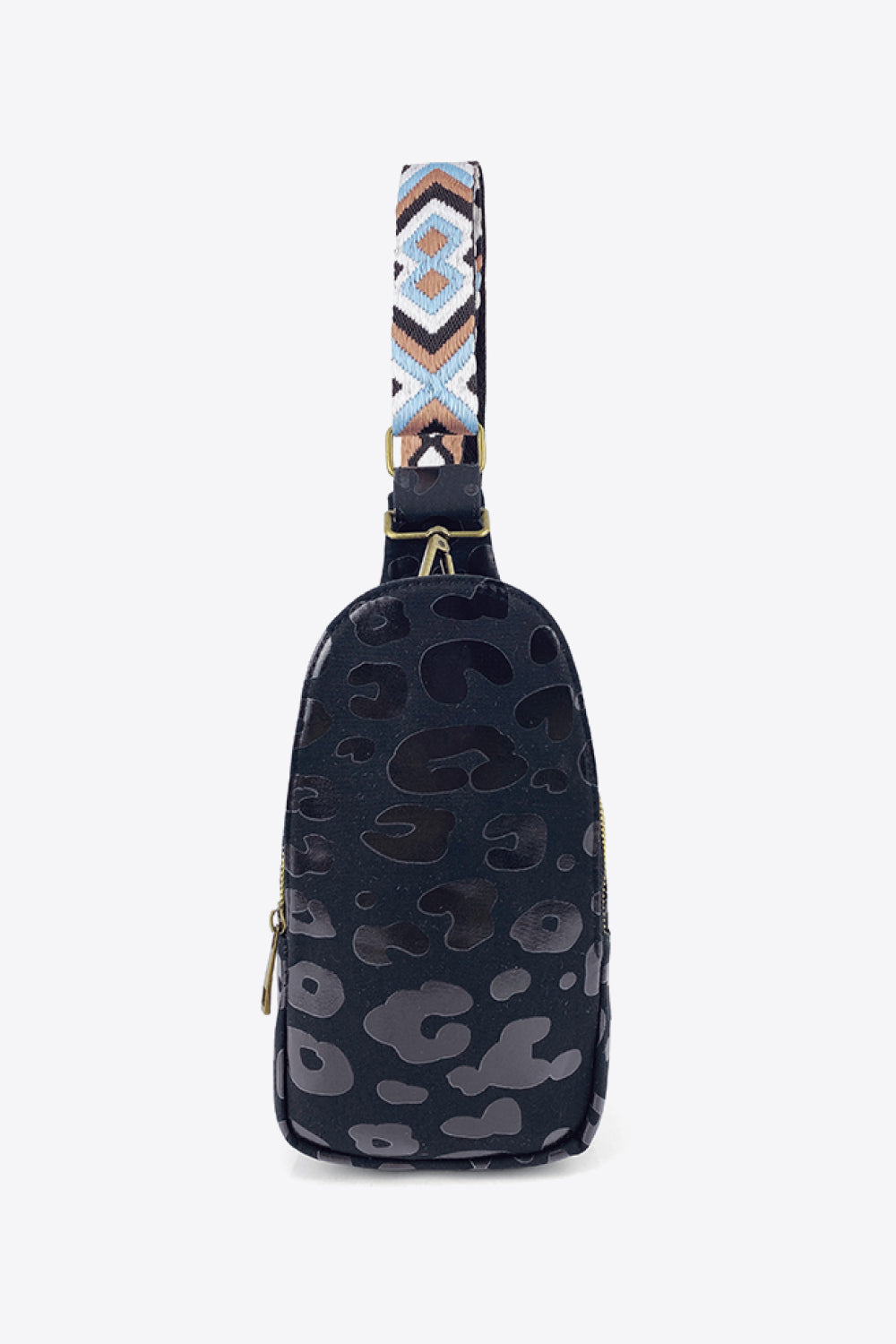 Printed PU Leather Sling Bag  Trendsi Black Leopard One Size 