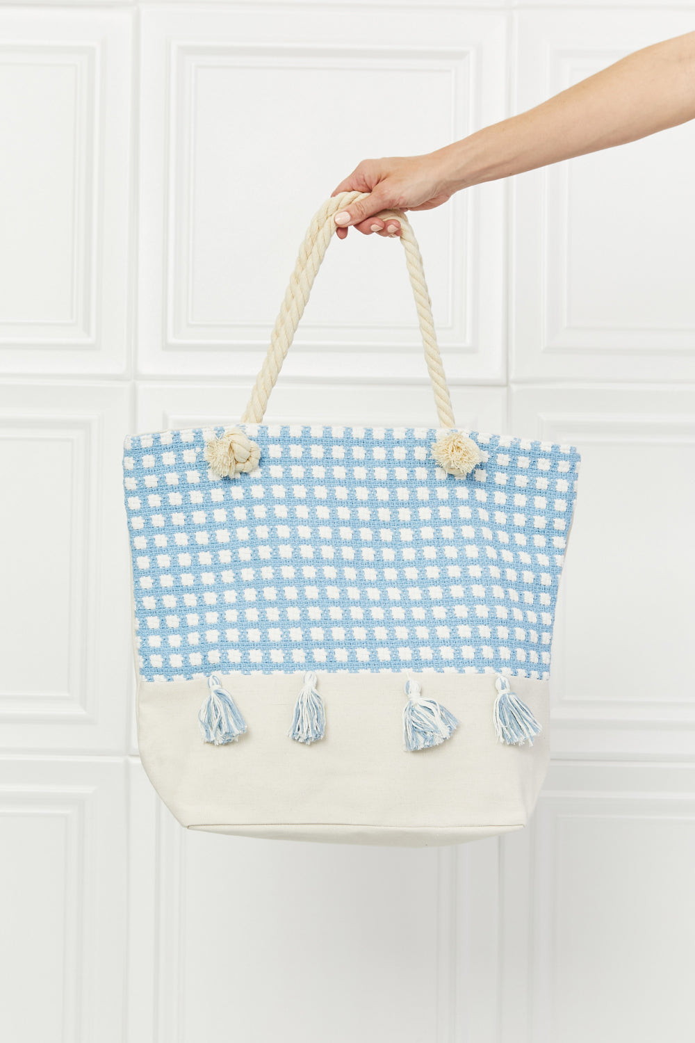 Justin Taylor Picnic Date Tassel Tote Bag  Trendsi   