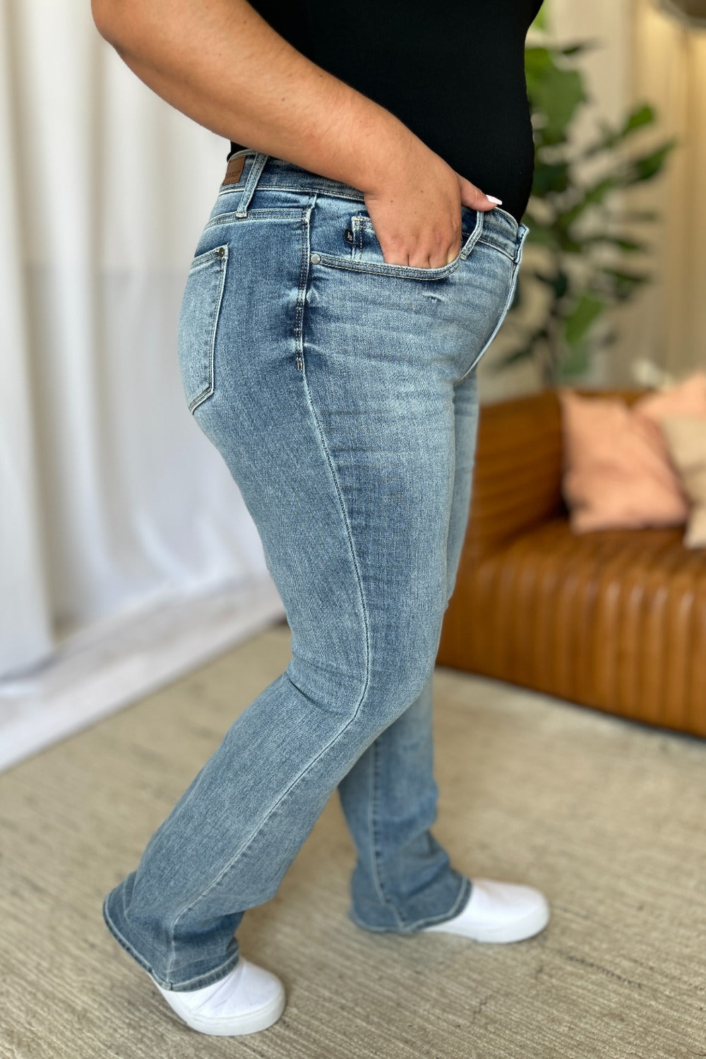 Judy Blue Full Size Medium Rise Bootcut Jeans Luxe Trendsi   