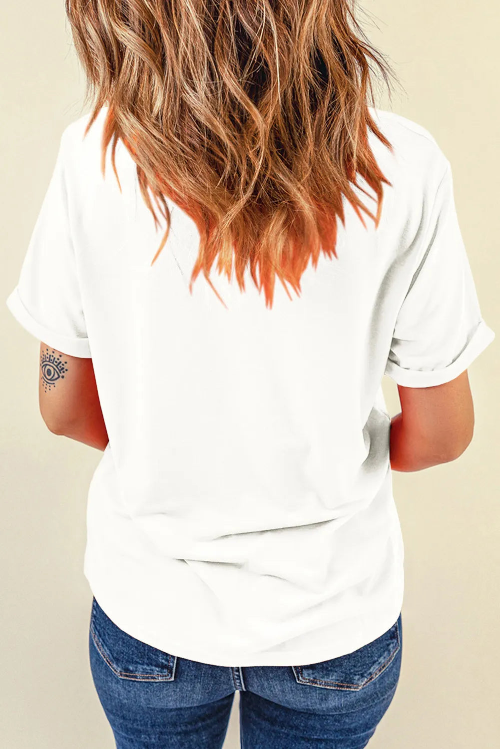 Letter Graphic Round Neck Short Sleeve T-Shirt T-Shirt Trendsi   