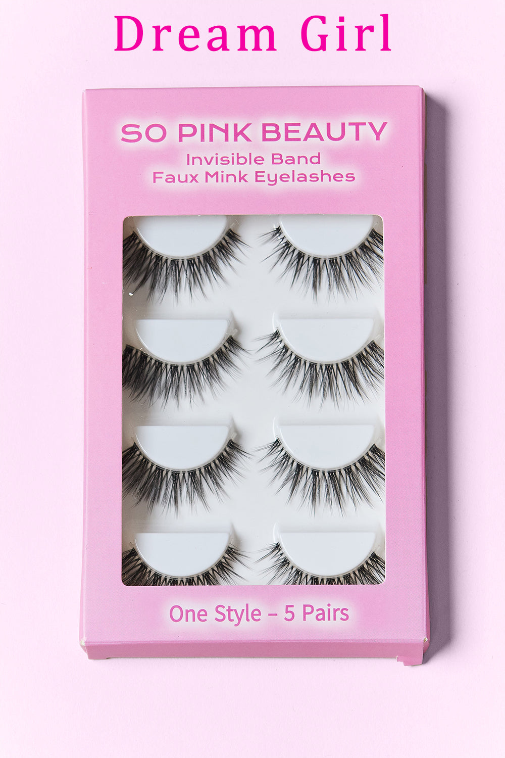 SO PINK BEAUTY Faux Mink Eyelashes 5 Pairs  Trendsi   