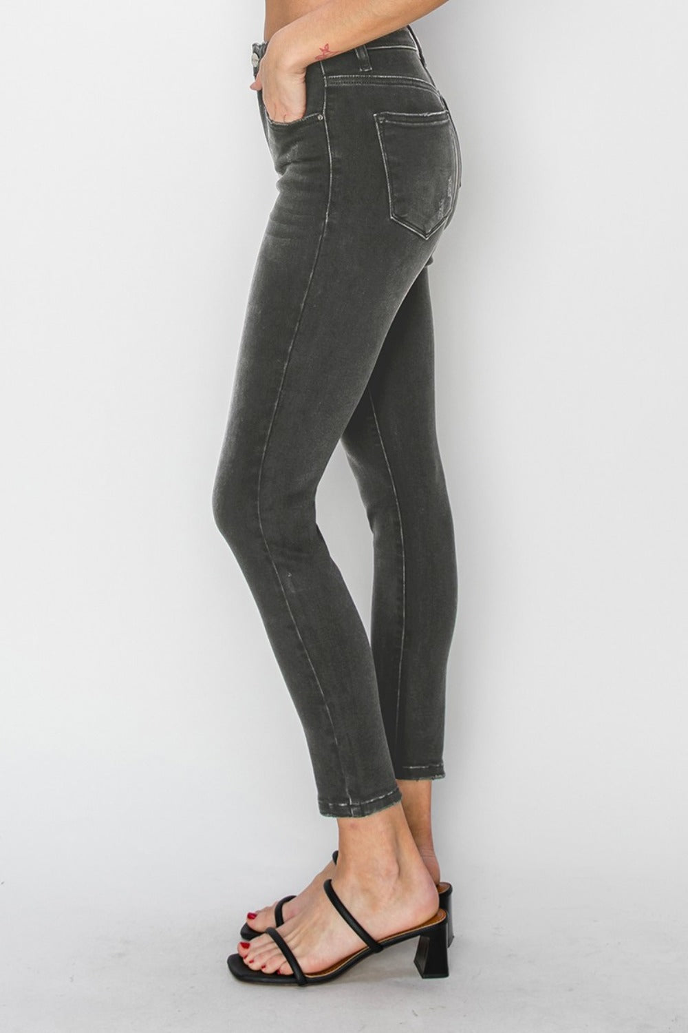 RISEN Full Size High Rise Ankle Skinny Jeans Luxe Trendsi   