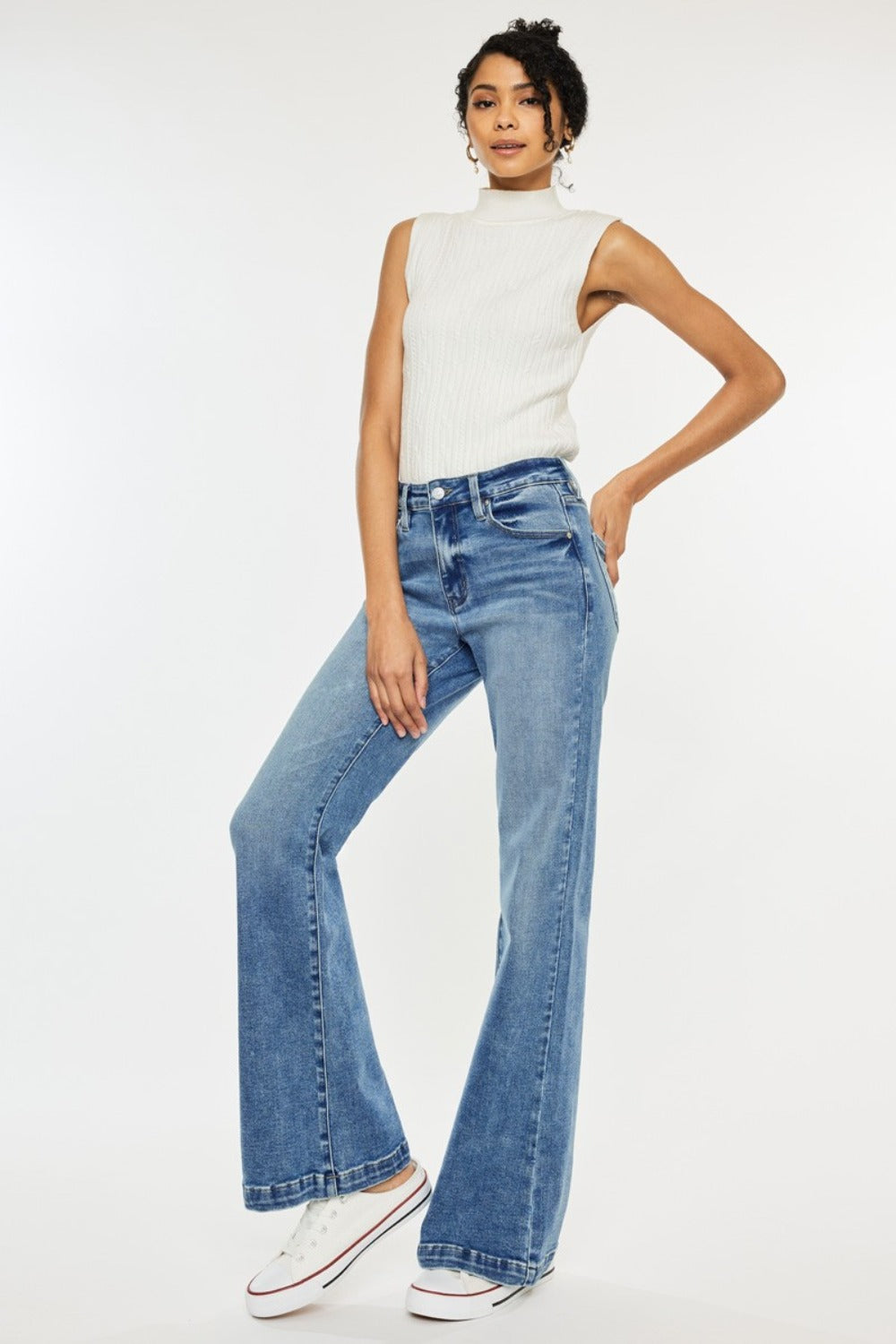 Kancan High Rise Wide Leg Jeans  Trendsi   