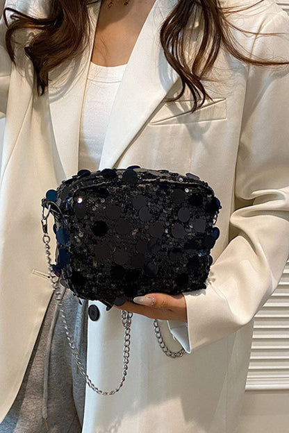 Sequin Chain Shoulder Bag Bag Trendsi   