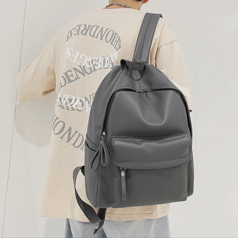 PU Leather Zip Backpack Bag  Trendsi   