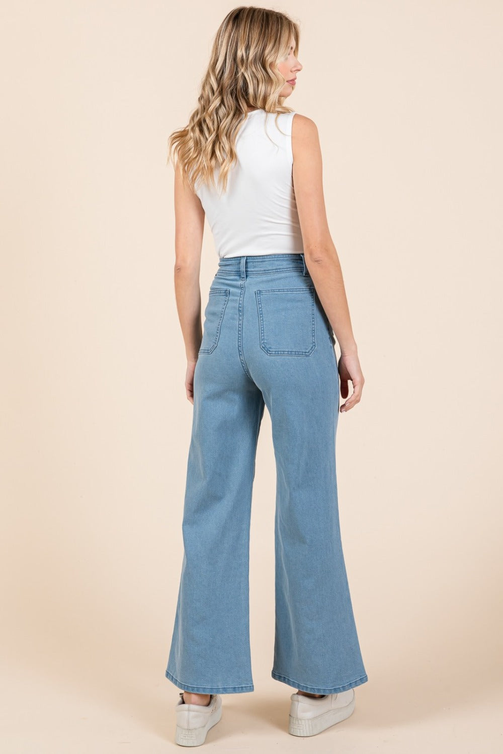 Mittoshop High Waist Wide Leg Jeans  Trendsi   