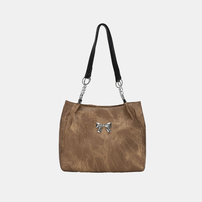 Bow Polyester Medium Tote Bag