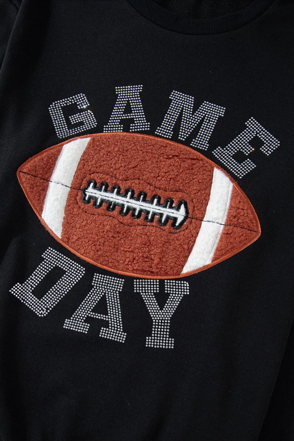 GAME DAY Football Round Neck Long Sleeve Top and Shorts Set  Trendsi   