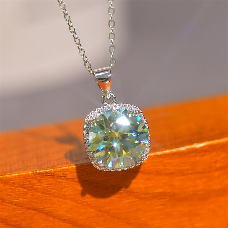 5 Carat Moissanite 925 Sterling Silver Pendant Necklace  Trendsi   