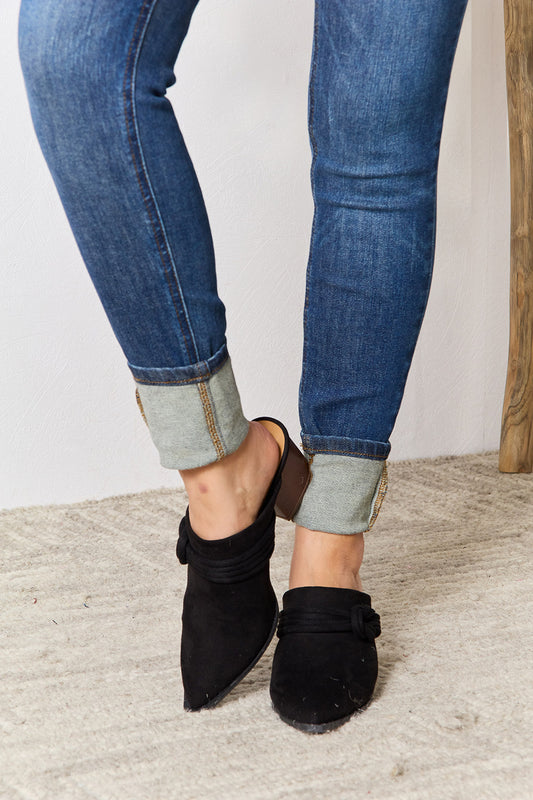 East Lion Corp Pointed-Toe Braided Trim Mules  Trendsi   