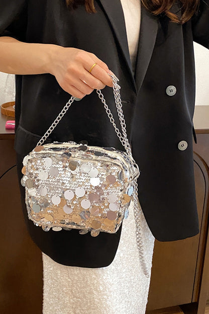 Sequin Chain Shoulder Bag Bag Trendsi   