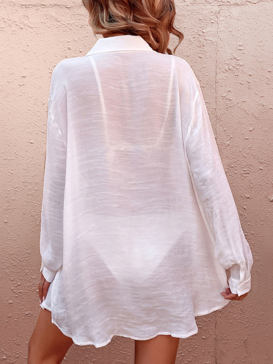 Pocketed Dropped Shoulder Cover Up  Trendsi   