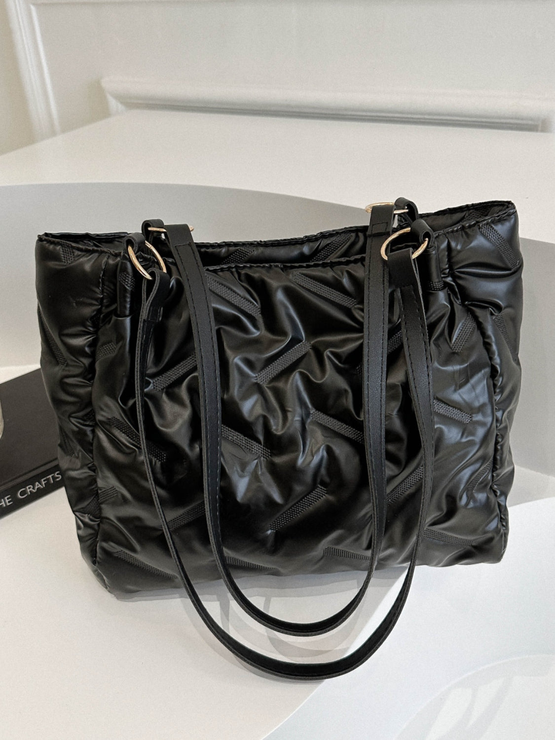 Textured Polyester Shoulder Bag