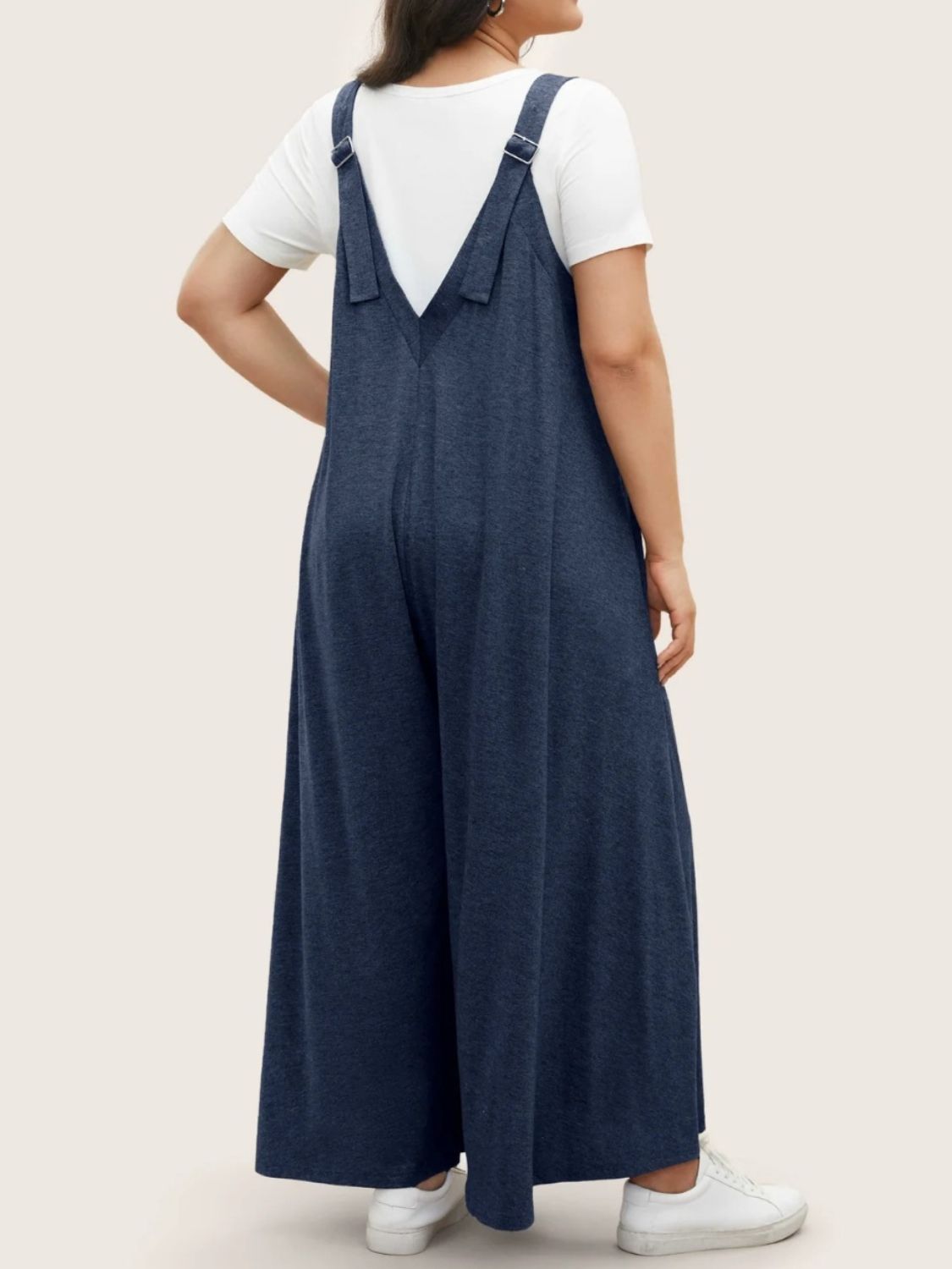 Full Size Pocketed Wide Leg Overalls  Trendsi   