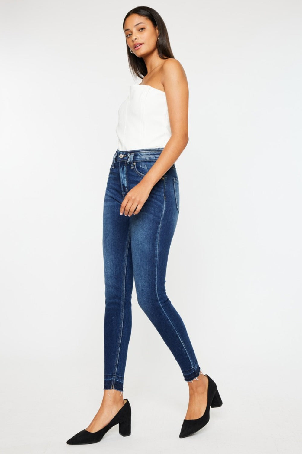 Kancan Full Size High Rise Ankle Skinny Jeans  Trendsi   