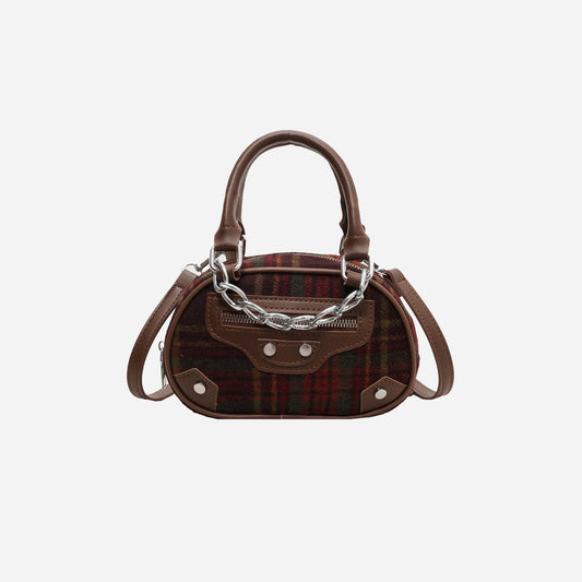 Plaid Print Crossbody Bag  Trendsi Brown One Size 