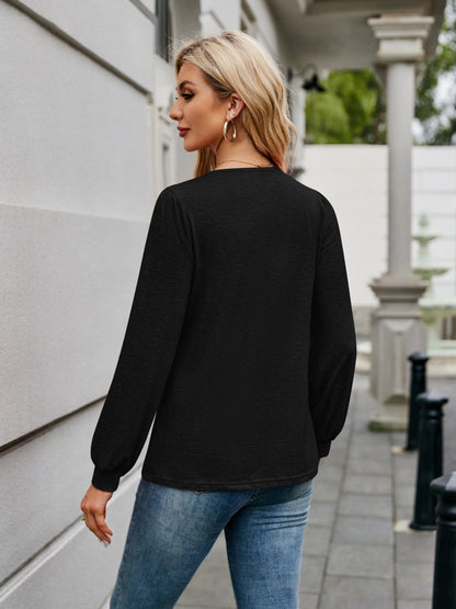 V-Neck Long Sleeve T-Shirt