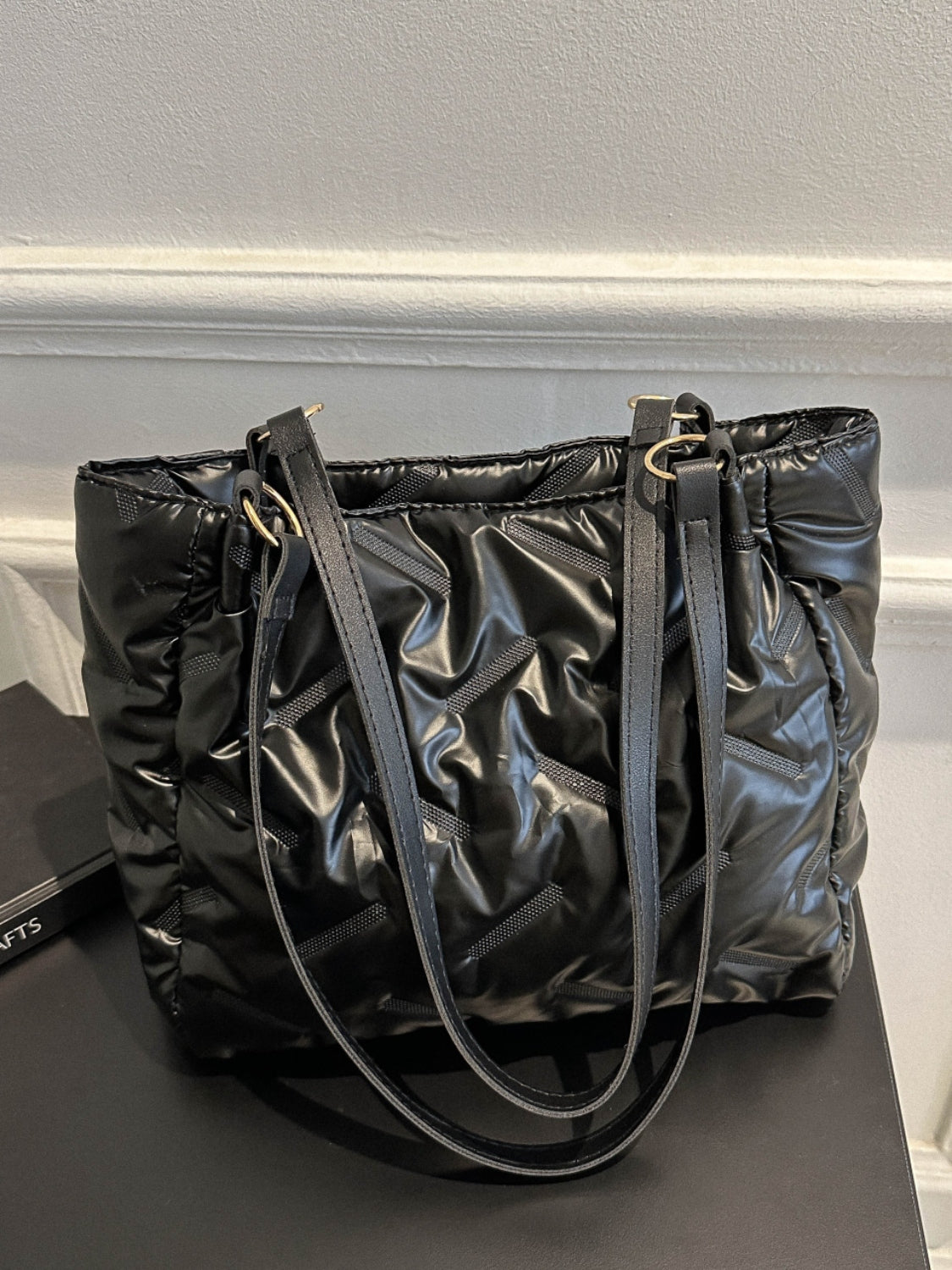 Textured Polyester Shoulder Bag