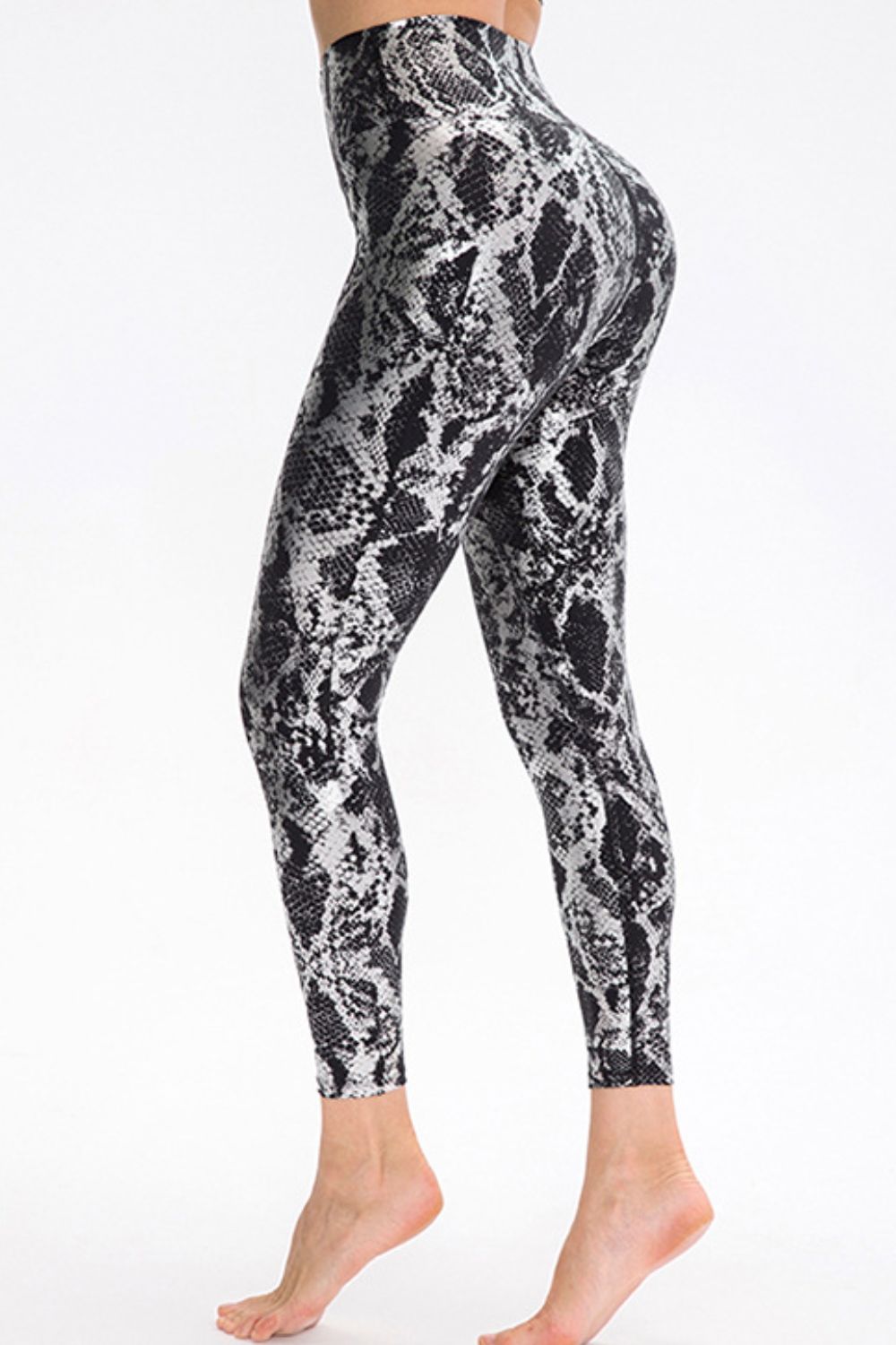 Animal Print Slim Fit Wide Waistband Long Sports Pants  Trendsi   