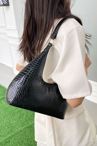 PU Leather Stone Texture Shoulder Bag Bag Trendsi   