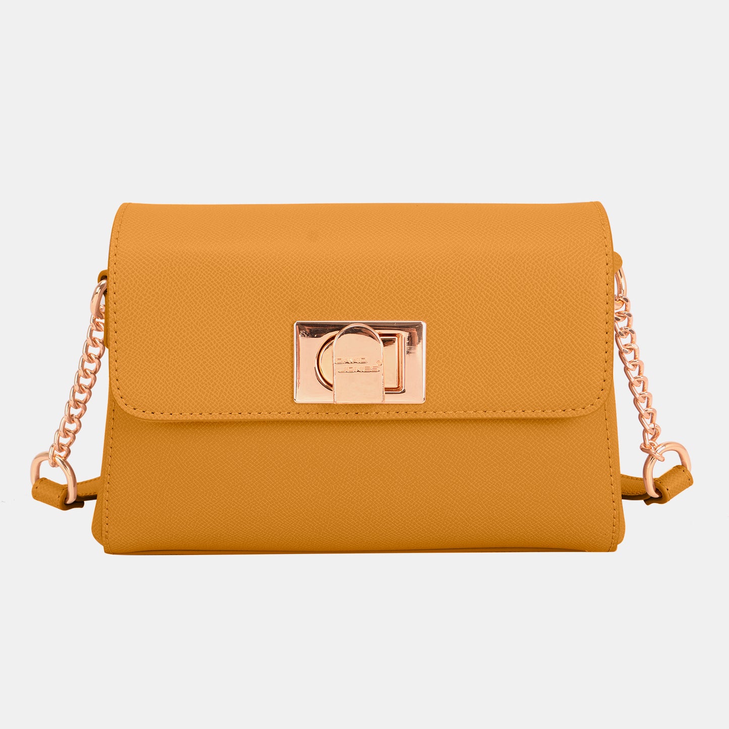 David Jones PU Leather Crossbody Bag  Trendsi Mustard One Size 