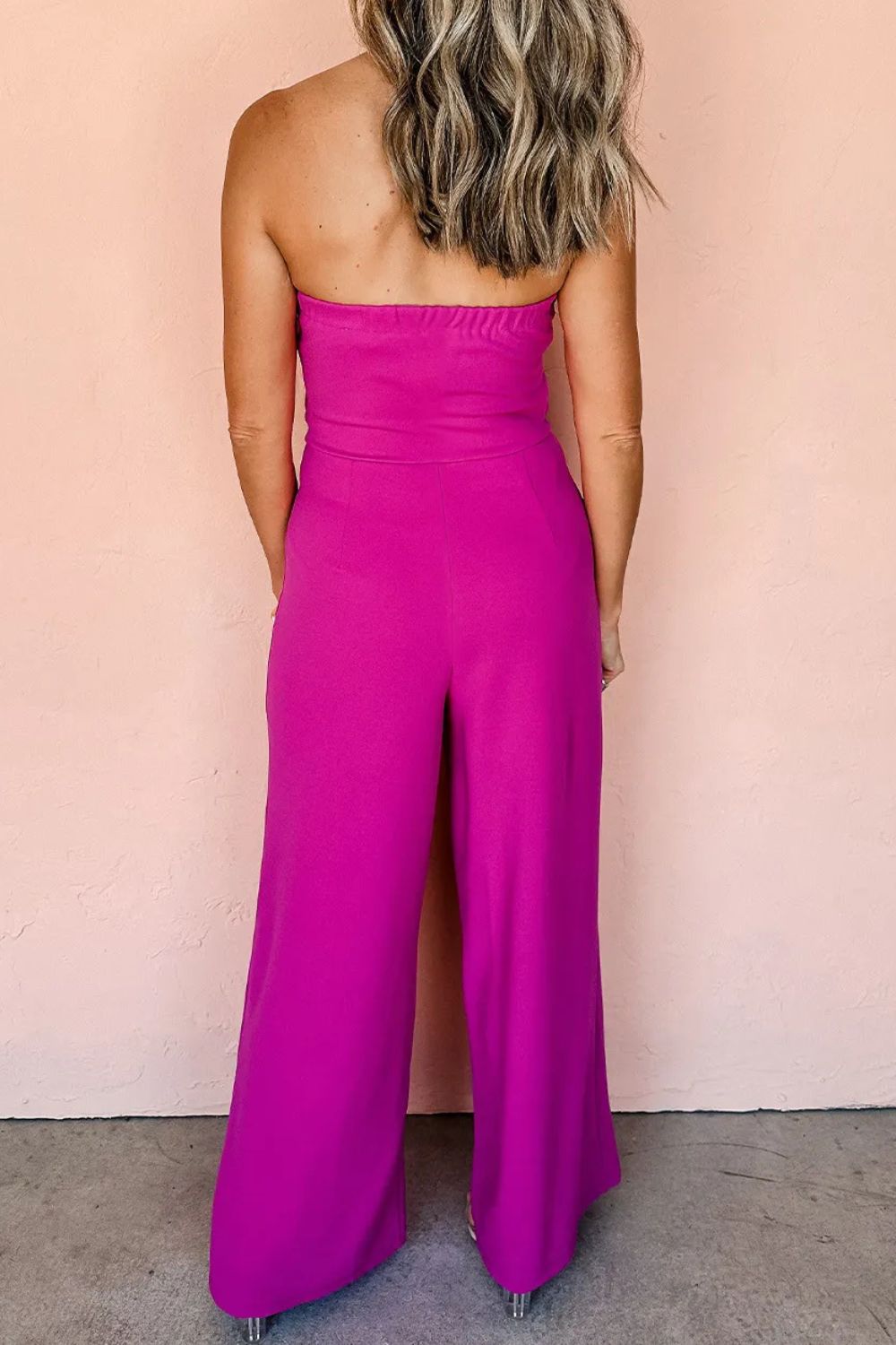 Tied Tube Wide Leg Jumpsuit  Trendsi   