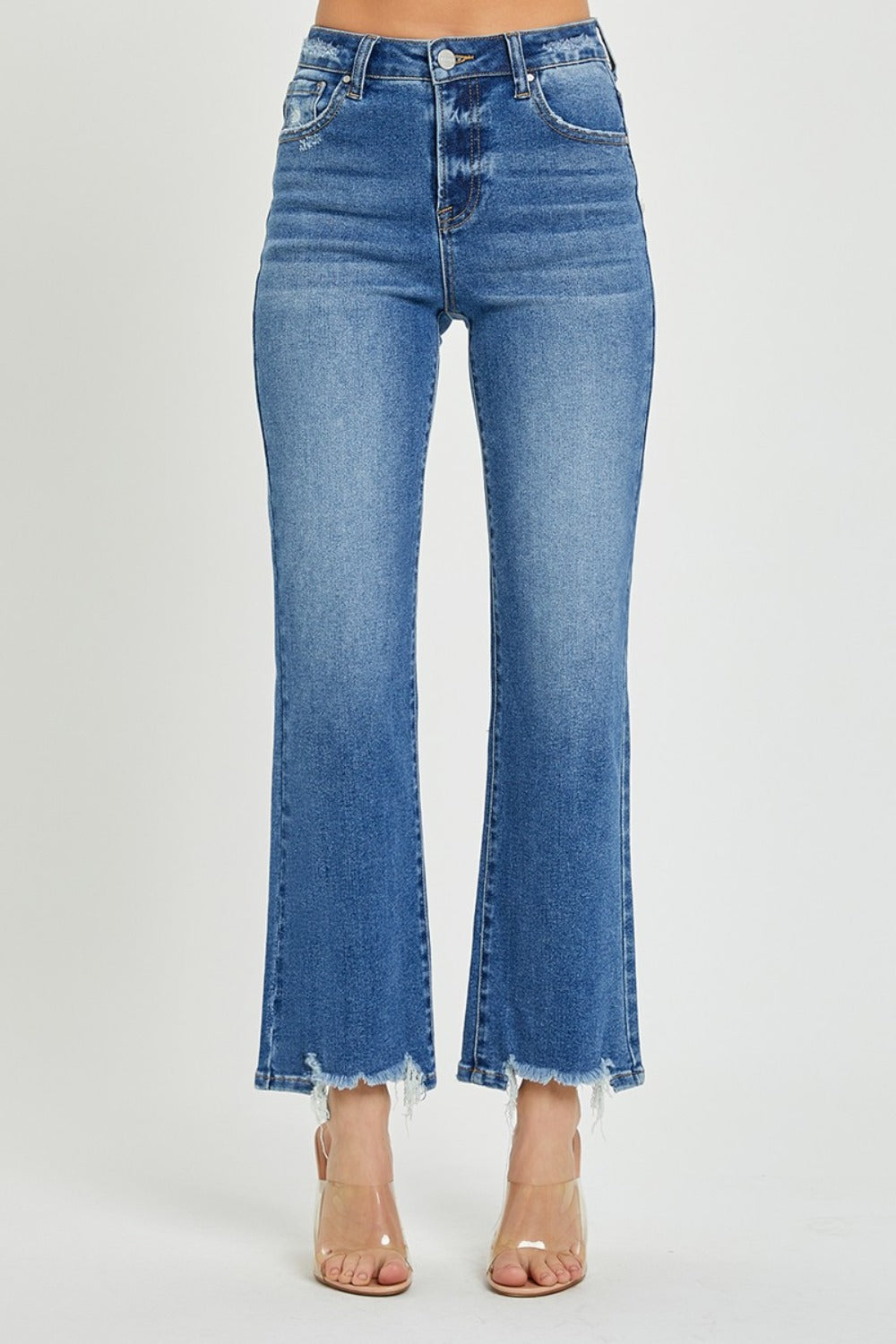 RISEN High Rise Straight Jeans  Trendsi   