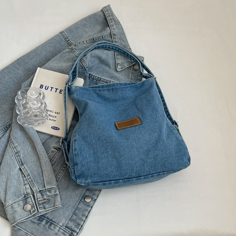 Adjustable Strap Denim Shoulder Bag  Trendsi   