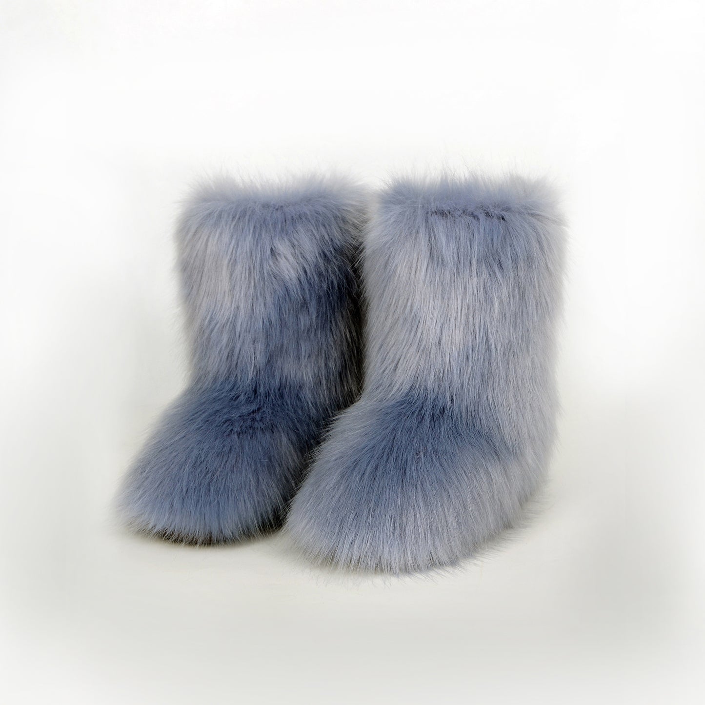 Thermal Fuzzy Platform Boots  Trendsi Dusty Blue 36(US5) 