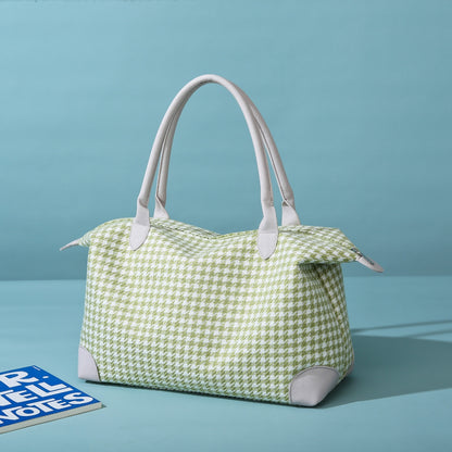 Houndstooth Canvas Travel Bag