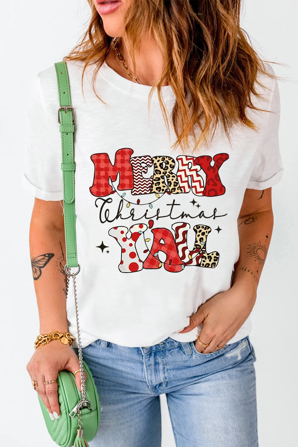 Letter Graphic Round Neck Short Sleeve T-Shirt  Trendsi   