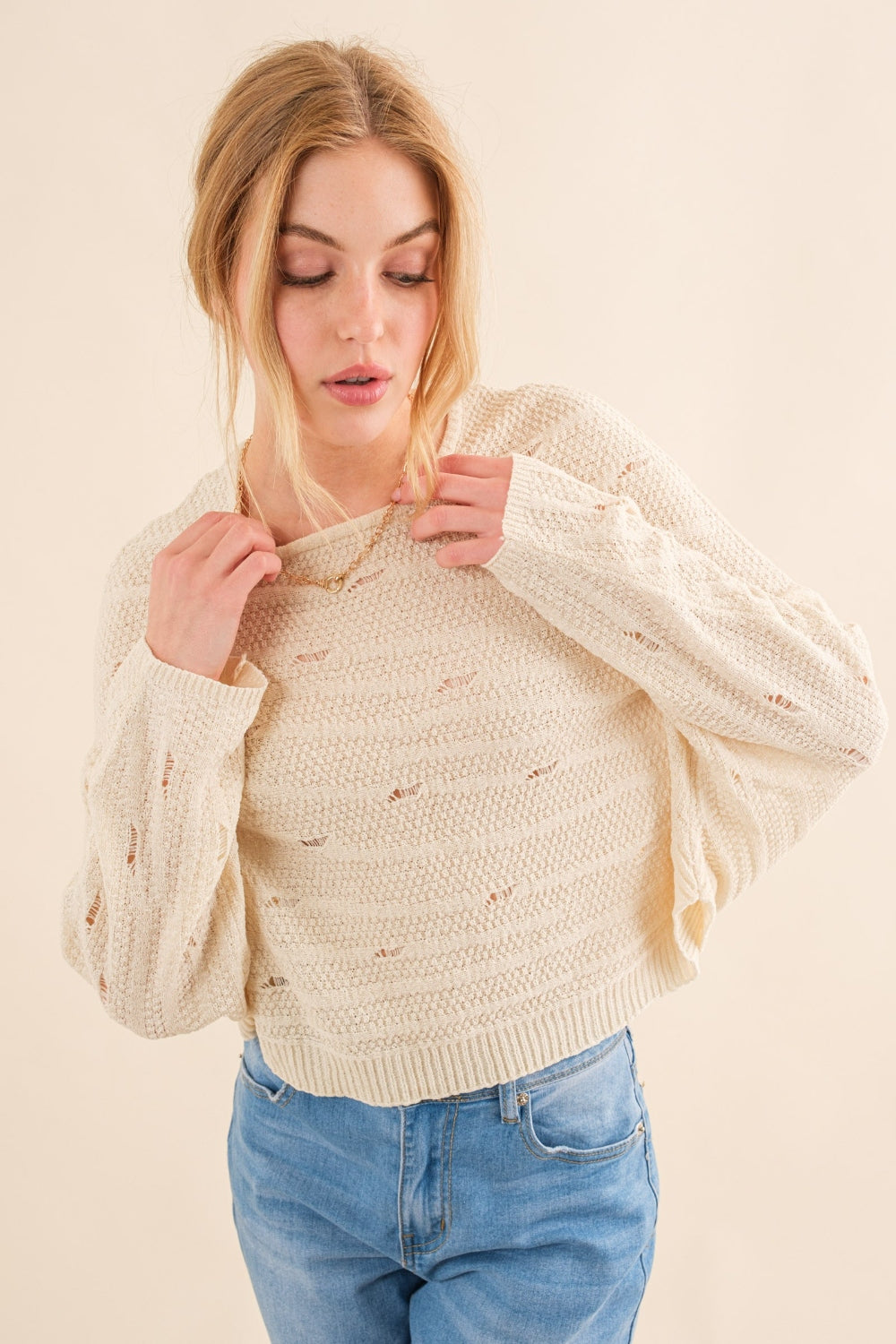 And The Why Dolman Sleeves Sweater  Trendsi   