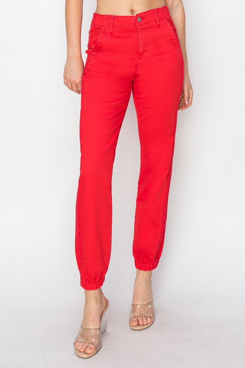 RISEN Full Size High Waisted Jogger Jeans  Trendsi   