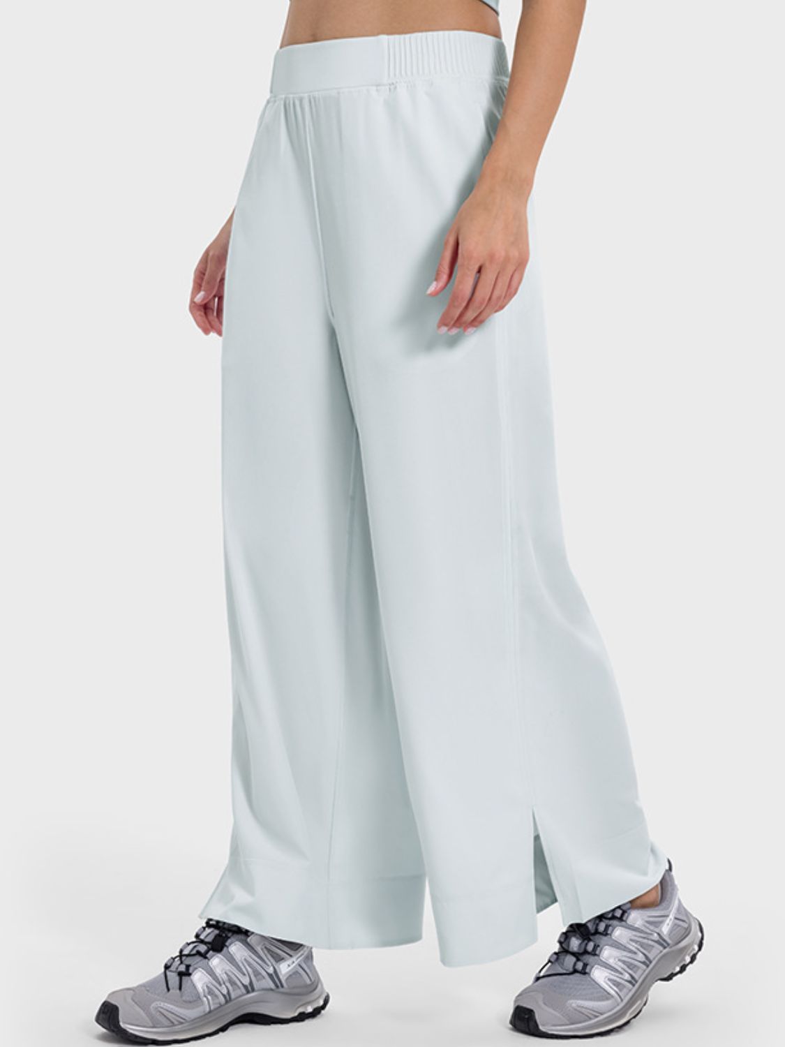 Slit Wide Leg Active Pants