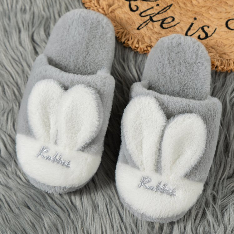 Rabbit Ears Round Toe Slippers  Trendsi   