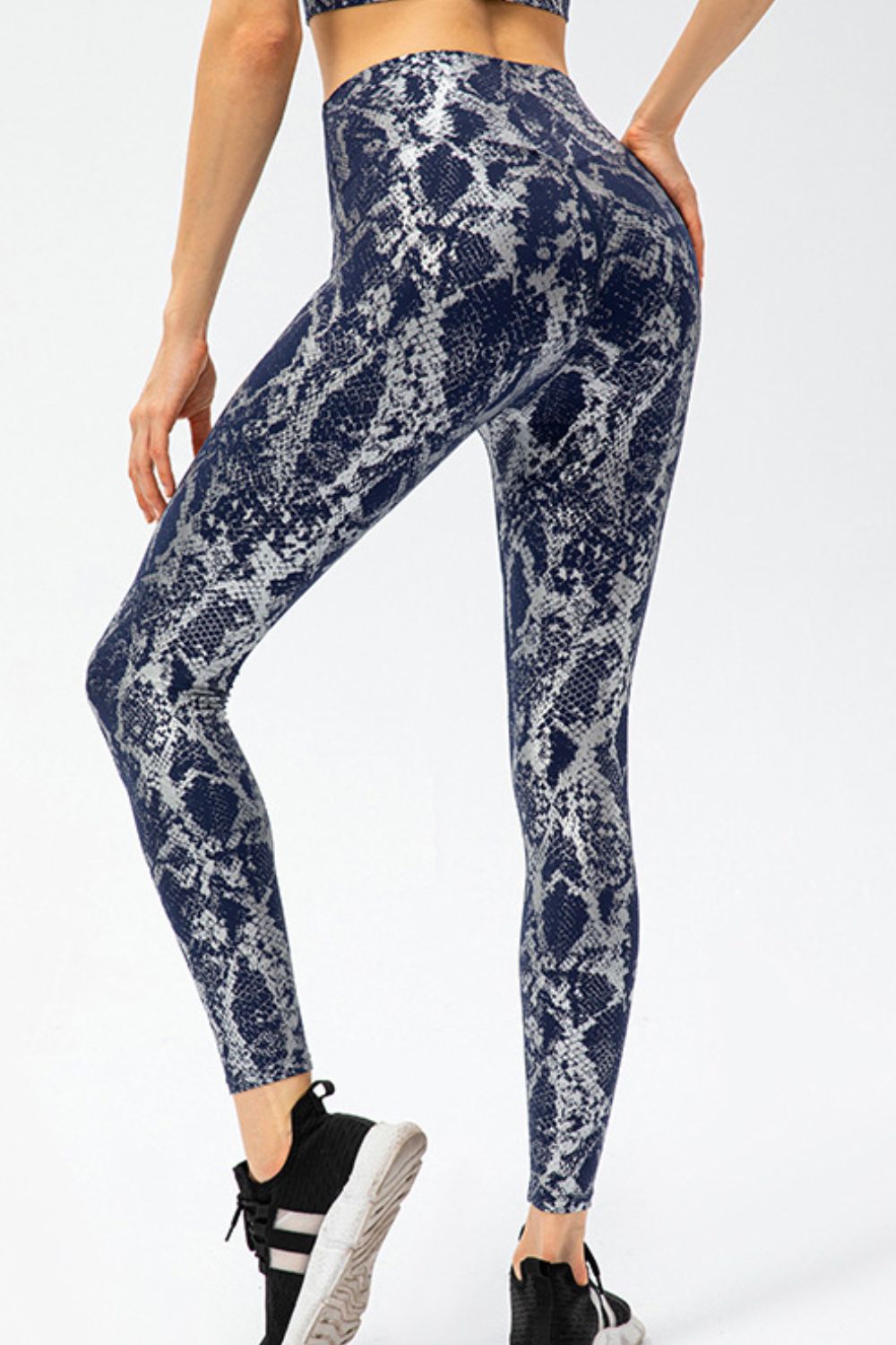 Animal Print Slim Fit Wide Waistband Long Sports Pants  Trendsi   